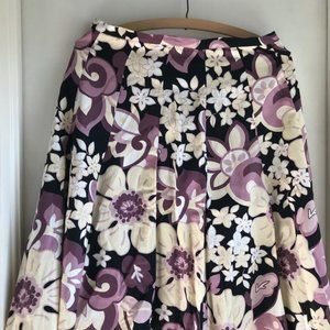 Willi Smith Inverted Pleat Oversize Floral Skirt Women's Sz 6